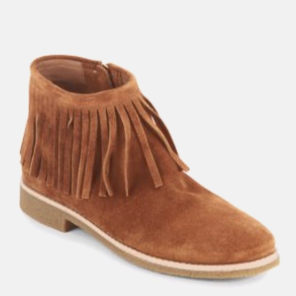 Kate Spade New York Saks Betsie Suede Fringe Ankle Boot Size 9M.